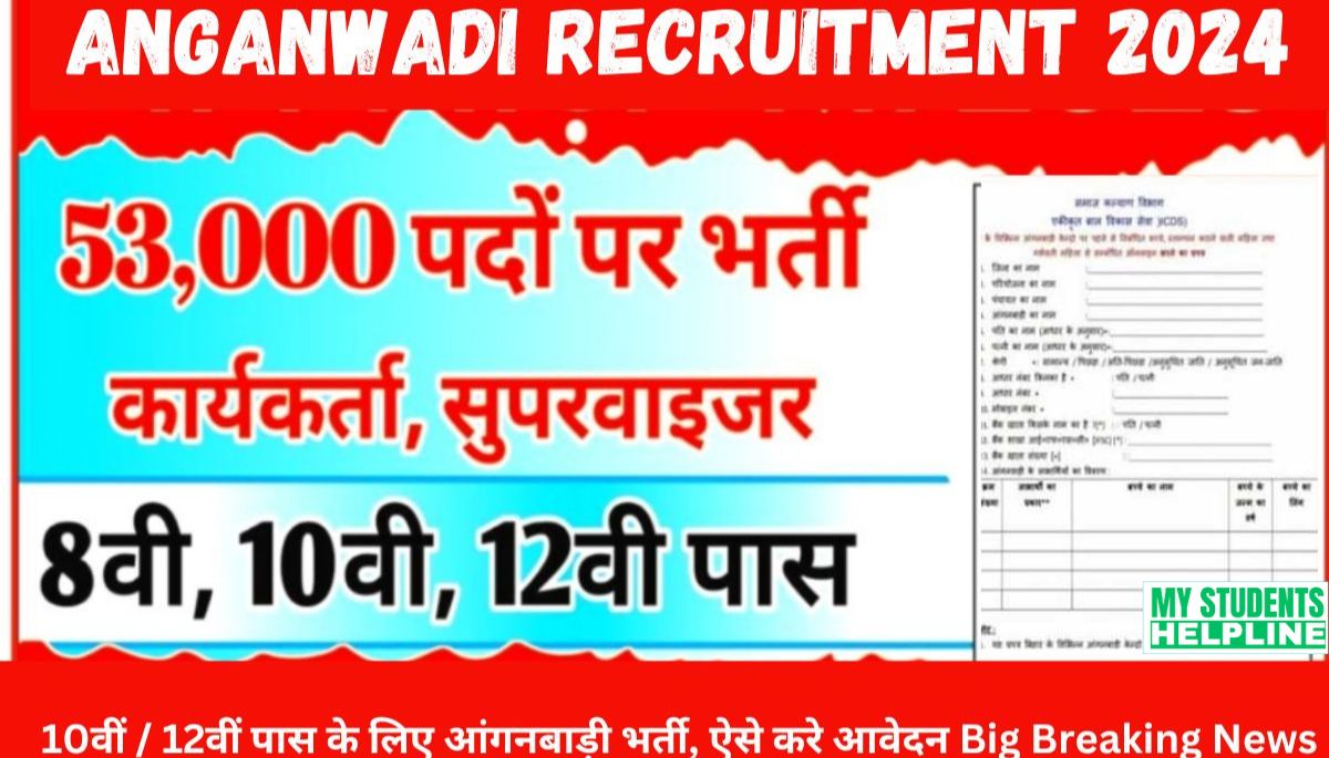 उत्तर प्रदेश आंगनवाड़ी भर्ती 2024: UP Anganwadi Recruitment 2024, Worker, Helper, Supervisor